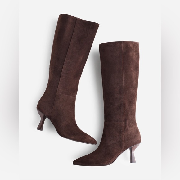 Madewell Shoes - Madewell Chocolate Suede Heeled Boots